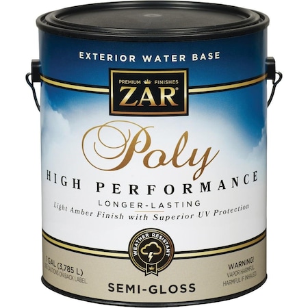 Zar Semi-Gloss Clear Exterior Polyurethane, 1 Gal. 34213